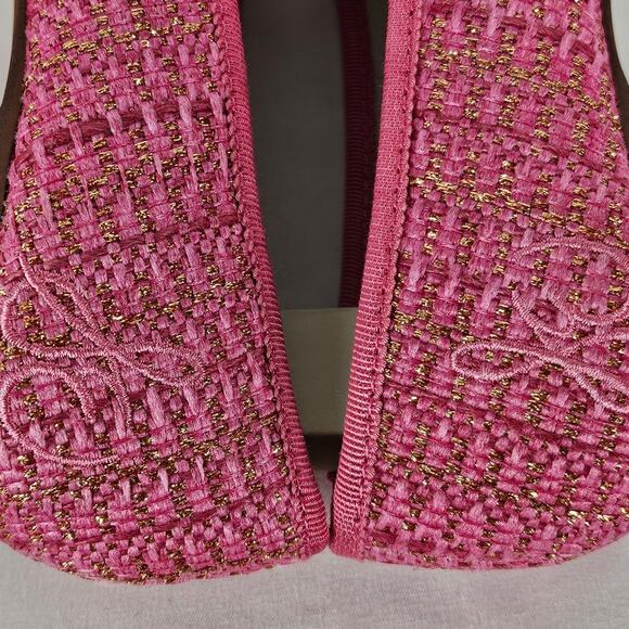 SAM EDELMAN GIRL’S FELICIA PINK WOVEN BALLET FLATS — SIZE 13 • CHIC & COMFY - Picture 8 of 13